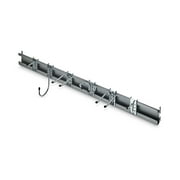 Triton Products® Steel Rail Kit with 6 Heavy-Duty Assorted Rail Hooks, Gray