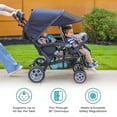 thumbnail image 5 of Foundations Gaggle Compass 4-Seat Quad Stroller, Reclining Seats with UV Canopy, Black, 5 of 8