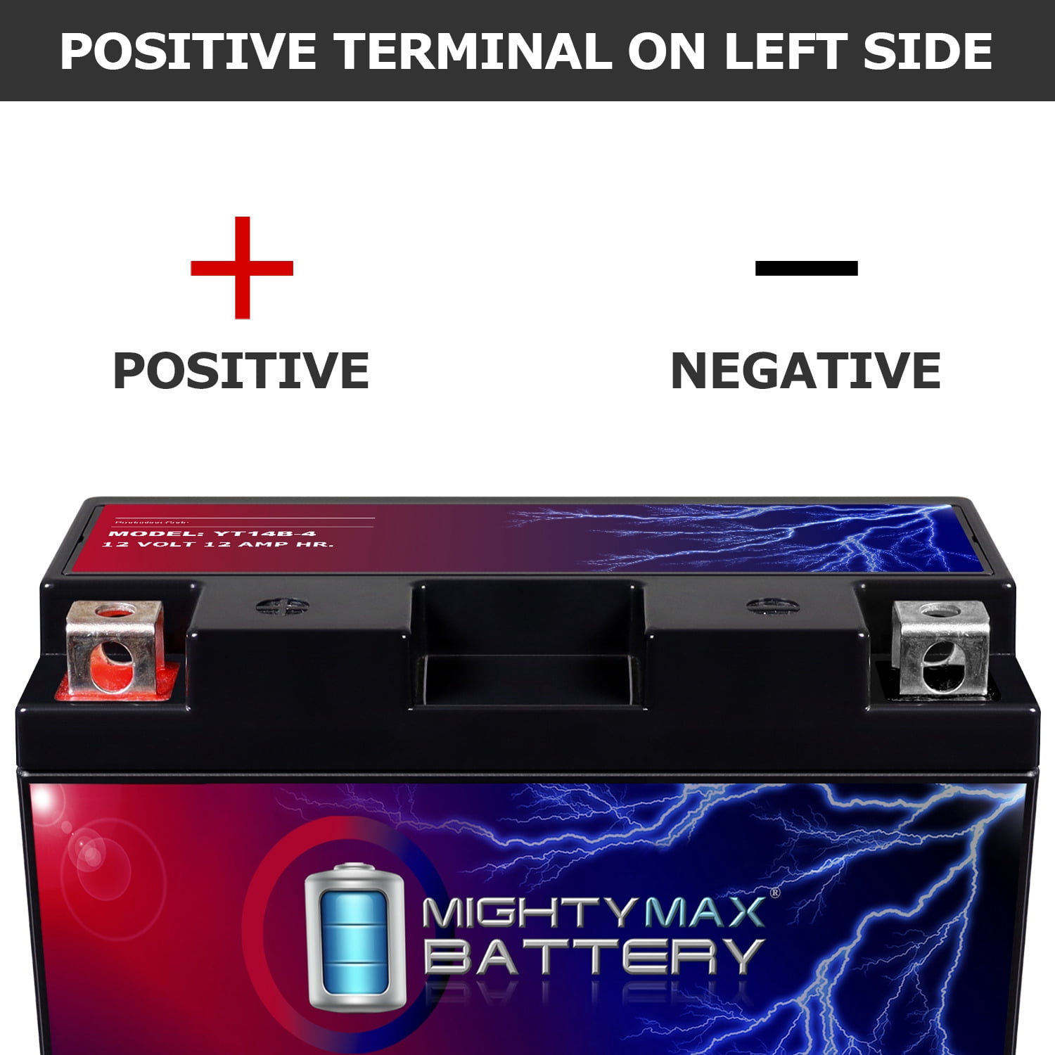 YT14B-4 12V 12AH Replacement Battery Compatible With UT14B-BS, 14B