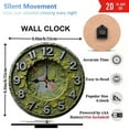 thumbnail image 3 of Vintage Distressed Metal Wall Clock 10-Inch Silent Wooden Wall Clock, Battery Operated (AA Batteries Not Included), Artistic Home Decor, 3 of 7