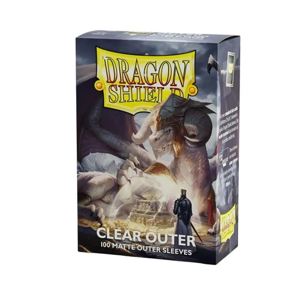 Dragon Shield Matte Clear Outer Sleeves 100ct Standard Size Protective TCG Card Sleeves