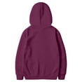 thumbnail image 5 of Men's Fleece Hoodie Stylish Long Sleeve Drawstring Hooded Sweatshirt Fall Winter Thermal Casual Pullover With Pocket Wine S, 5 of 8