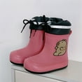 thumbnail image 5 of ibiyuan Toddler Rain Boots Boys Waterproof Flexible Cartoon Rubber Rain Shoes Boys Girls with Drawstring Non- Sole Shoes Outdoor Fishing Rainboots with Easy-On,10-11Years, 5 of 9