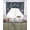 Lake Blue, variant on Navy Blue Flowers Swag Valances for Windows, Small Curtains Drapes, Spring Floral Elegant Pastoral Botanical Kitchen Window Curtains Over Sink Window Treatment Valance for Bedroom/Bathroom 56"x36"