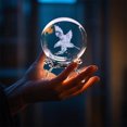 thumbnail image 1 of weibbin Engraved Decorative Crystal Sphere Decorative Quartz Glass Ball, Model Astronomy Sphere, Paperweight Crystal Display Sculpture Home Decor Crafts for Kids Friends, 1 of 6
