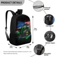 thumbnail image 3 of Jeiento Tractor Backpack for Boys American Flag Bookbag with Lunchbox School Bag Set 6th Grade Elementary Kids Book Bags 3 Pcs Travel Rucksack, 3 of 7