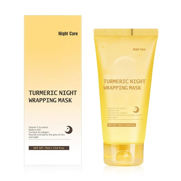 Turmeric Peel-off Mask, Brightening & Exfoliating Face Mask, Deeply Moisturizes & Tightens Skin, Improves Roughness & Texture, 75g Turmeric Facial Mask for Glowing Skin