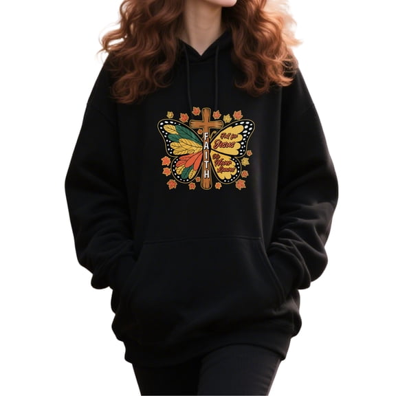 Tranquil Faith Hoodie for Men and Women, Unisex Pullover Hooded Sweatshirt, Comfortable Cotton Poly Blend, Casual Autumn Everyday Wear