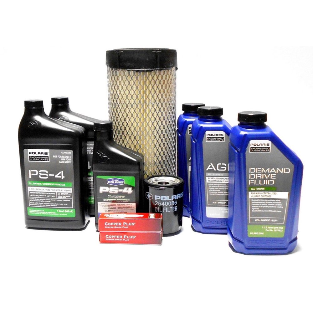 Polaris Oil Change Kit RZR Air Oil Filter Spark Plug & Lube / 7082115