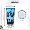 thumbnail image 4 of Cauagu Halloween Trick Or Treat Pattern 20oz Tumbler,Stainless Steel Vacuum Insulated Tumbler with Lid Insulated Coffee Mug Thermal Cup with Splash Proof Sliding Lid-Straw Three-piece Set, 4 of 8