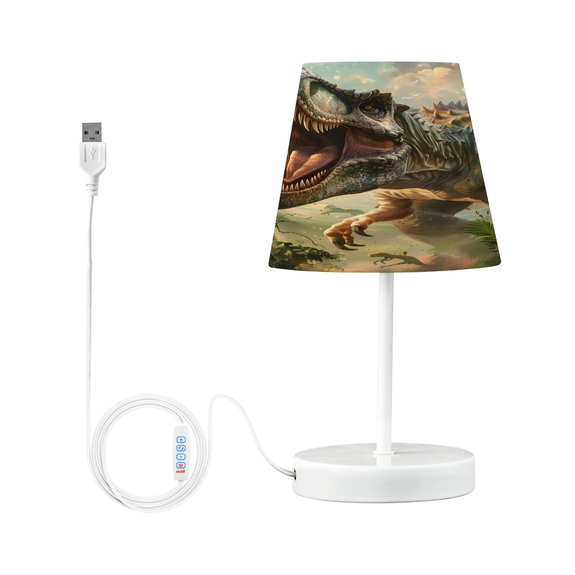 Dinosaur Roar Desk Lamp LED Table Nightstand Lamps with 3 Color Temperatures for Home Bedroom Living Room Decor 8x12