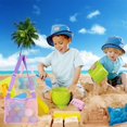 thumbnail image 2 of Beach Mesh Storage Bag Travel Portable Sundries Zipper Small Bag,beach bags and, 2 of 5