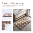 thumbnail image 3 of REGALWOVEN Bathroom Rugs Absorbent Non Slip Checkered Bath Mat Soft Plush for Home Decor Brown 32" x 20", 3 of 5