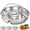 5-compartment tray, variant on Stainless Steel Divided Plate with Double Handle, Round Divided Dinner Plate, Portion Control Dinner Plate for Cooking Meal Preps Divider Plate for Vegetables Fish Meat Eggs