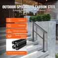 thumbnail image 3 of Outdoor Handrail 165LBS Load Handrail Outdoor Stairs Aluminum Stair Handrail 36 x 35" Outdoor Stair Railing Transitional Range from 0 to 50° Staircase Handrail Fits 2-3 Steps with Screw Kit, 3 of 6
