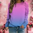 thumbnail image 2 of ManxiVoo Women's Oversized Sweatshirt Drop Shoulder Comfort Fit Pullover Top For Relaxed Casual Style L Size Light Violet, 2 of 5