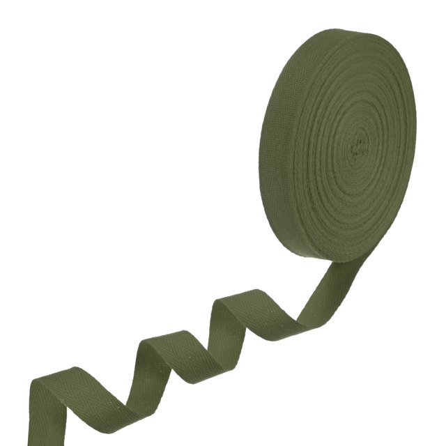 Cinta de algodón Uxcell de 3/4 pulgada y 23 yardas, cinta de sesgo de algodón, cinta de trim de espiga en verde militar
