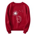 thumbnail image 4 of Sudaderas con estampado de flores a la moda para mujer, jersey informal, camisetas de manga larga Pompotops gfhjh15285, 4 of 5