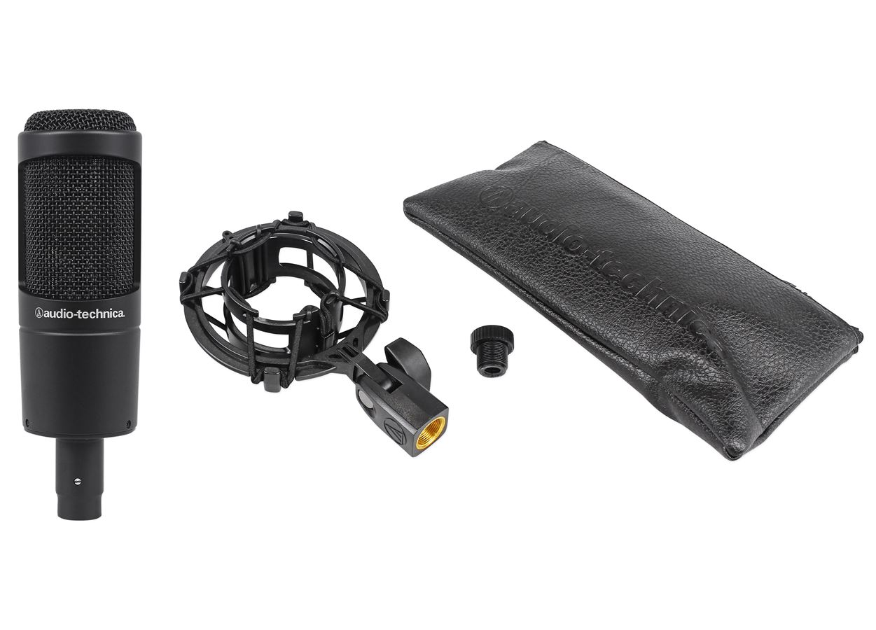 Audio Technica AT2035 Condenser Studio Microphone Mic + Case + Isolation Shield - image 3 of 10