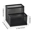 thumbnail image 3 of Yoziaaoa 3 Pcs Elegant Desktop Storage With Classified Design, Durable Steel Mesh Stationery Organizer For Home And Workplace(Black), 3 of 6