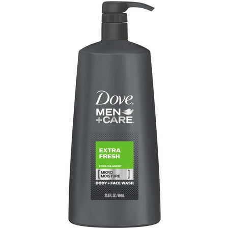(2 pack) (2 pack) Dove Men+Care Extra Fresh Body and Face Wash, 23.5 oz