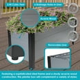 thumbnail image 4 of Sunnydaze 37" x 13" x 14.75" Gray Acacia Wood Rectangular Raised Garden Bed Planter Box, 4 of 9