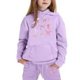 thumbnail image 3 of WOYY Toddler Girls 2 Piece Bow Print Hoodie Jogger Pants Outfits Sweatsuits, Sizes 3-4T, 3 of 3