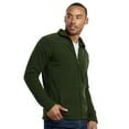 thumbnail image 2 of Men's Full-Zip Polar Fleece Jacket, Dark Green XL, 1 Count, 1 Pack, 2 of 7
