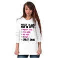 thumbnail image 5 of I Look For In Guys Great Dane Lover Women's Long Sleeve T Shirt Brisco Brands X, 5 of 6