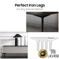 thumbnail image 3 of LAVANE 6 Inch / 15 cm Metal Furniture Legs, Set of 4 Modern Iron Diamond Triangle Furniture Feet DIY Replacement Black for Cabinet Cupboard Sofa Couch Chair Ottoman, 3 of 6