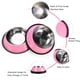 thumbnail image 3 of Cuencos para perros de acero inoxidable, comida y agua, antideslizantes, apilables, platos para cachorros para perros pequeños, medianos y grandes, rosa No. 3, 22 cm, 11-25 kg para perros pequeños y medianos ER, 3 of 5