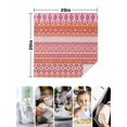 thumbnail image 4 of Pink Orange Boho Cloth Napkins Set of 8 Reusable Dinner Napkins, Vintage Ethnic Tribe Abstract Art Cocktail Napkin Washable Table Napkins for Wedding/Holiday Party/Baby Shower 20"x20", 4 of 7