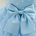 thumbnail image 5 of Alvivi Baby Flower Girl Snowflake Bowknot Tulle Dress Christmas Birthday Party Wedding Princess Gown Sky Blue 4-5, 5 of 6