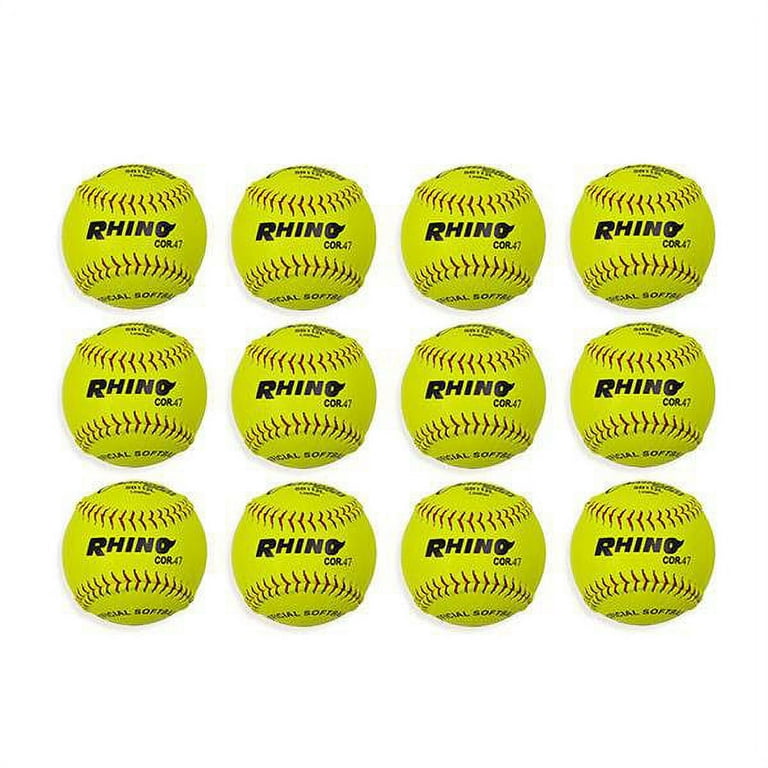 Champion Sports SB112L 12 inch Leather Cover Softball 47 Cork Core