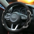 thumbnail image 5 of FH Group 1.6 lb. Leather Gray Steering Wheel Cover with Silicone Anti Slip Grip and Air Freshener, 5 of 6