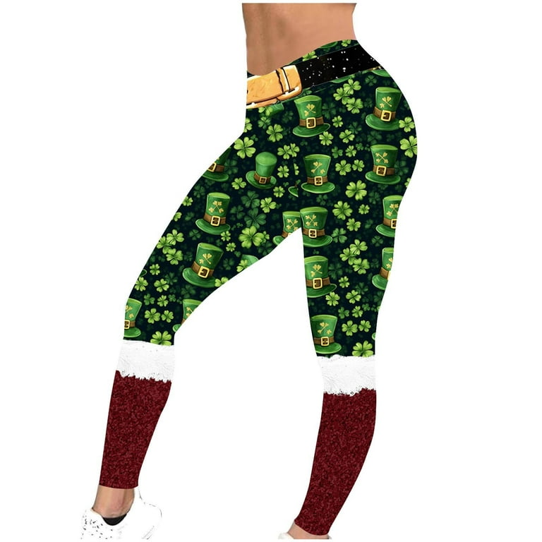 Awdenio Yoga Pants for Women Plus Size Patrick's Day Leggings