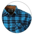 thumbnail image 2 of Gioberti Men's Brushed Flannel 100% Cotton Plaid Checkered Shirt with Corduroy Contrast, 2 of 4