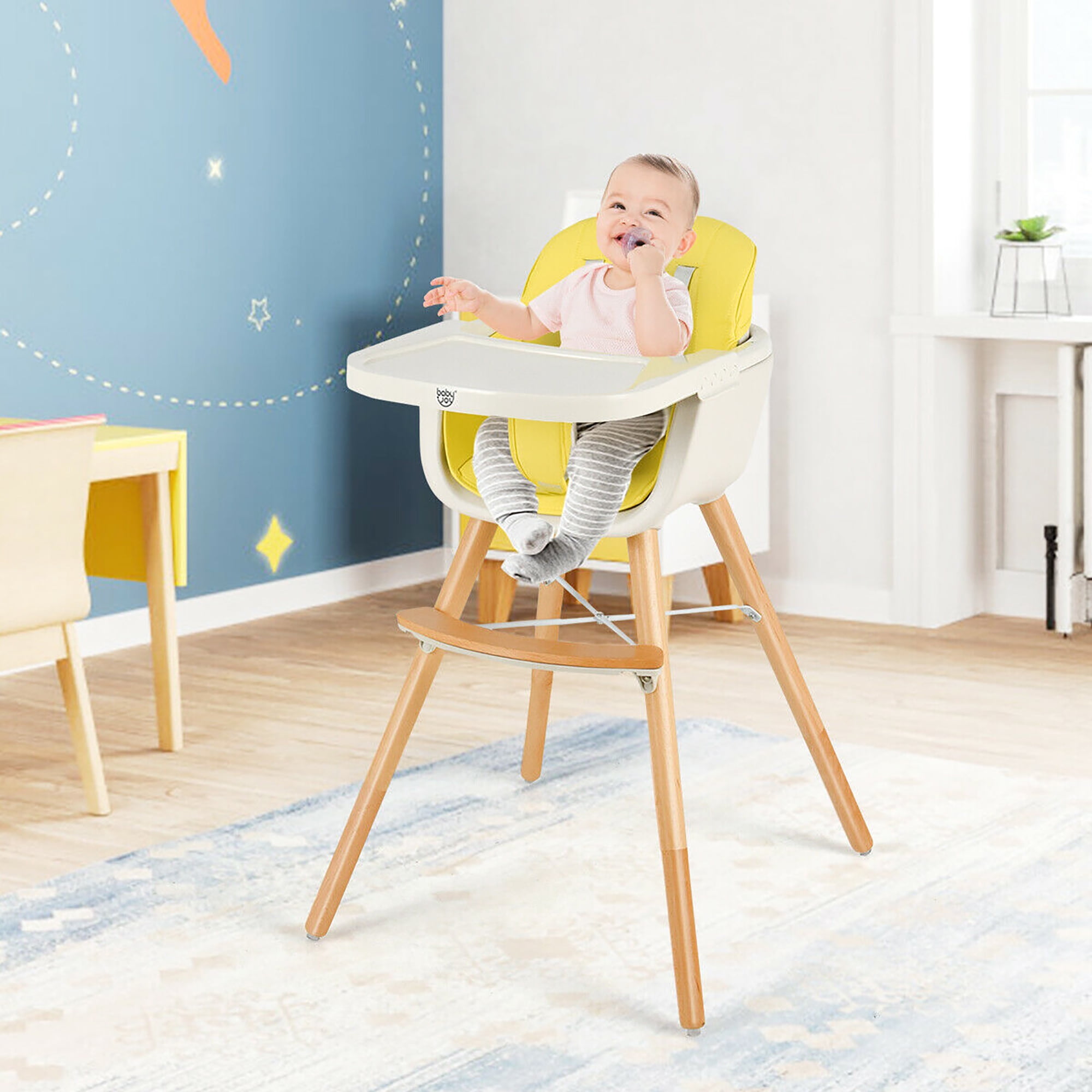 wooden high chair walmart