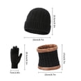thumbnail image 2 of Prolriy Hat and Scarf Set for Women, Womens Mens Winter Hats Scarf Touchscreen Gloves Set Warm Fleece Caps Neck Warmer Gifts for Women Men Hats for Men Navy, 2 of 4