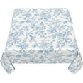 thumbnail image 4 of Light Blue Floral Tablecloth Square 60x60 Inch Chinoiserie Vintage Flower Table Cloth,Stain Resistance Polyester Spring Summer Seasonal Small Table Covers for Kitchen Dining Party Picnic, 4 of 7