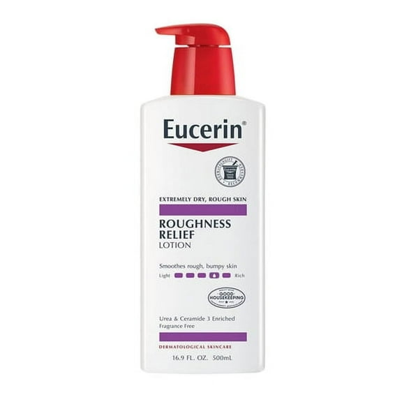 Eucerin Roughness Relief Body Lotion, Smoothes Rough, Bumpy Skin, 16.9 Oz