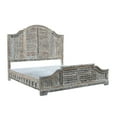 thumbnail image 2 of Taran Designs Hayden Shutter Solid Wood Queen Panel Bed in White Multicolor, 2 of 6