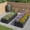 Black, variant on Amobro 6x3x1ft Outdoor Metal Raised Garden Bed Planter Box for Vegetables, Flowers, Herbs Gray 2pcs
