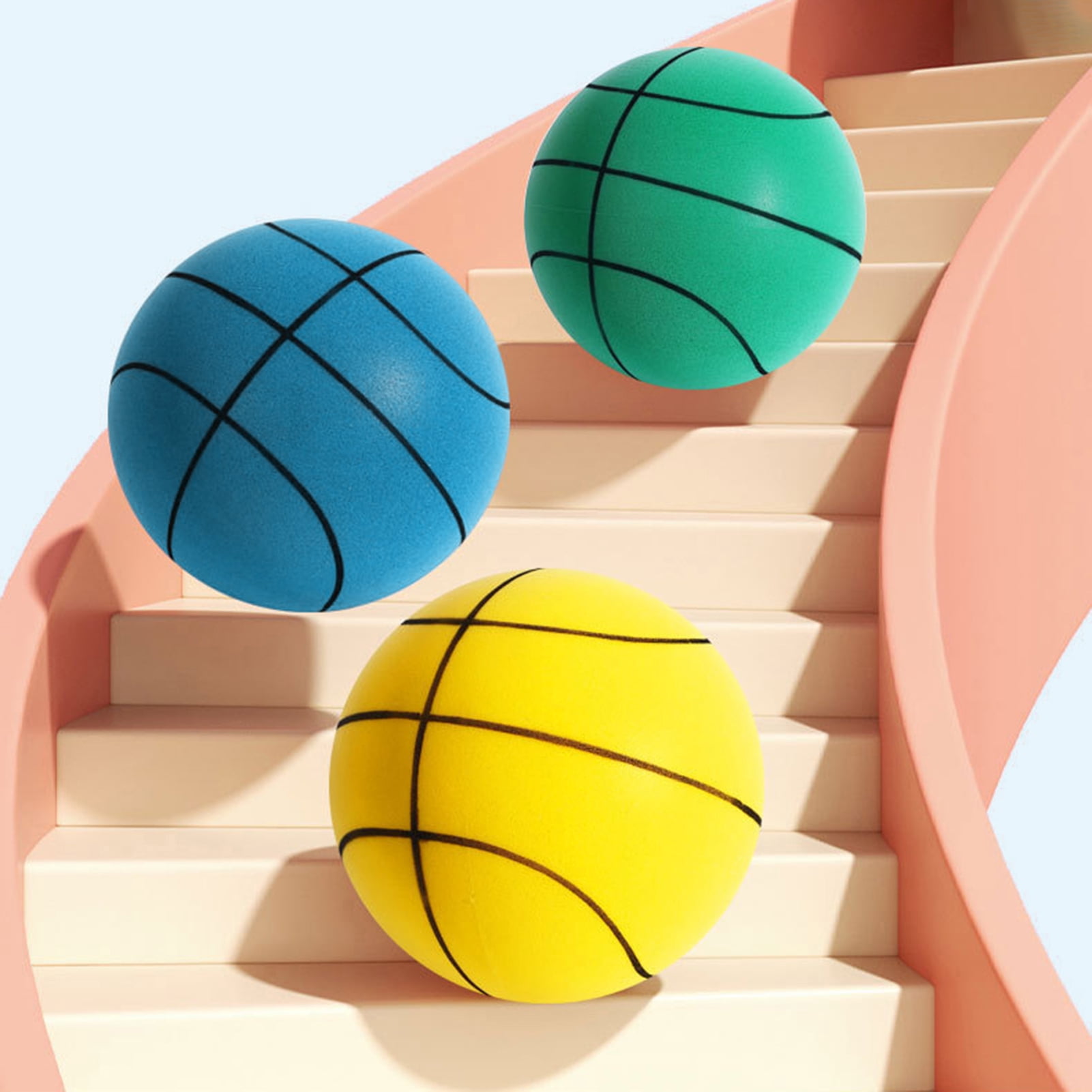 YIFAEUX Silent Basketball Dribbling Indoor Training Ball High-density Foam Basketball Indoor Training Quiet Ball