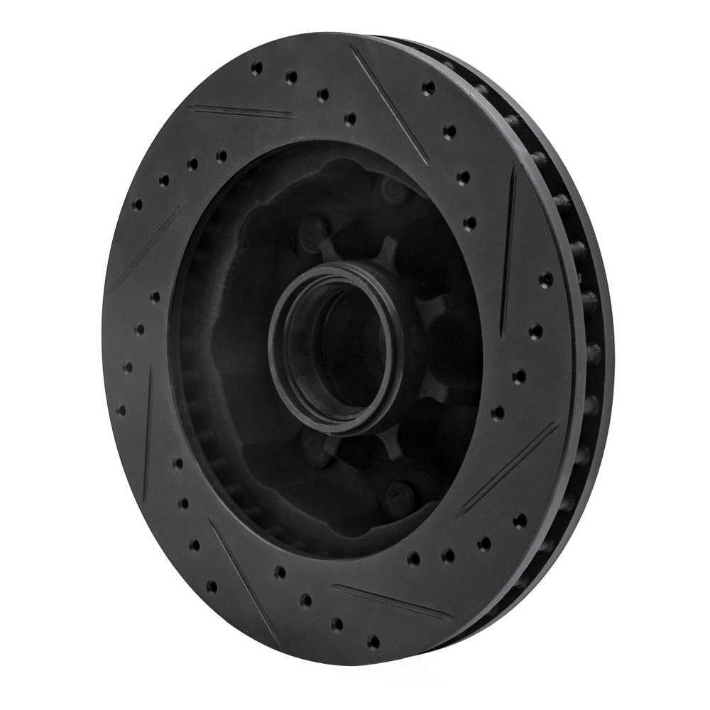 Dynamic Friction Company 633-48004L DFC Brake Rotor - Drilled And Slotted - Black