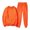 Orange*, variant on OSOLU Girls 2 Piece Outfit Solid Color Crew Neck Sweatshirt and Jogger Pants Casual Tracksuit Set Pink