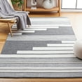 thumbnail image 2 of SAFAVIEH Kilim Adam Striped Polyester Area Rug, Ivory/Dark Grey, 6' x 9', 2 of 9