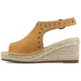 thumbnail image 2 of Journee Womens Crisie Ankle Strap Espadrille Wedge Sandals, 2 of 9