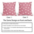thumbnail image 5 of Valentines Day Pillow Cover Set of 2 22x22 Inch Love Heart Pink Cotton Linen Decorative Throw Pillow Case Outdoor Cushion Cover for Home Couch Sofa Farmhouse Decor, 5 of 6