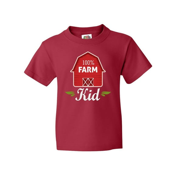 Inktastic 100 Percent Farm Kid Youth T-Shirt